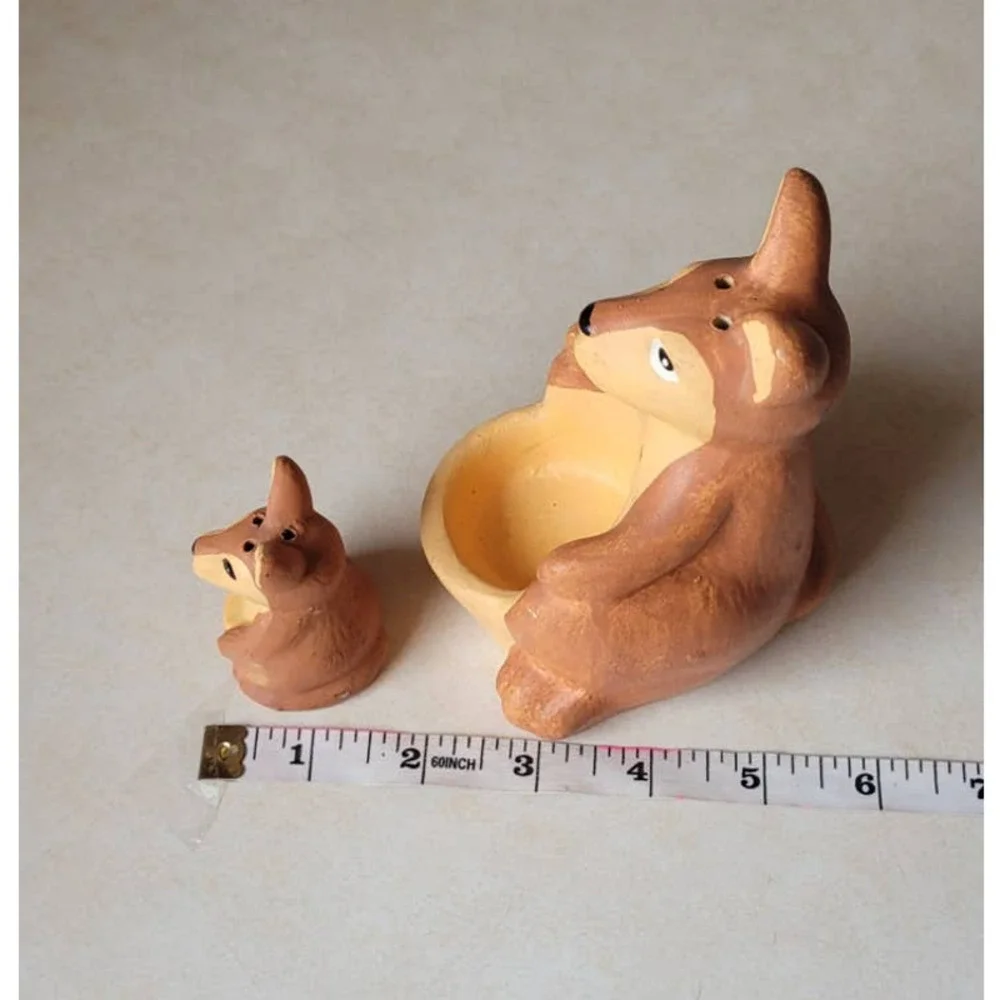Vintage Kangaroo & Joey Hand Painted Salt and Pepper Shakers